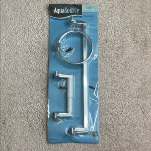 Polished Silver Bathroom Hardware Set
